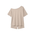 thumbnail image 5 of Sevevn Women’s Casual Set Short Sleeve Off Shoulder Top and Shorts Set Lightweight Breathable Loose Fit Two Piece Outfit, 5 of 9