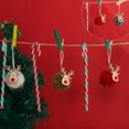 thumbnail image 5 of Dalrosia 12PCS Christmas Felt Elk Hanging Ornaments- Christmas Tree Wooden Reindeer Hanging Pendants Decorations for Xmas Party Tree Home Decor(, 5 of 7