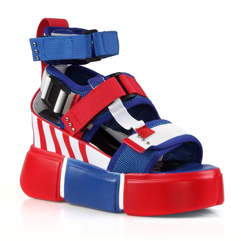 anthony wang platform buckle strap sandals