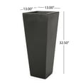 thumbnail image 3 of GDF Studio Fardeen Outdoor Modern Cast Stone Planter, Black Large, 3 of 7