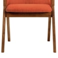 thumbnail image 7 of Renzo Orange Fabric and Walnut Wood Dining Side Chairs - Set of 2, 7 of 7