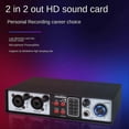 thumbnail image 3 of External USB Audio Interface Sound Card 2 in 2 Out USB Computer Driver-Free Sound Card Live Recording Karaoke Mixer, 3 of 5
