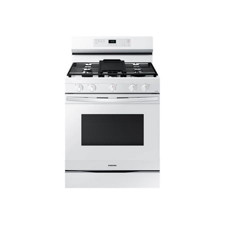 Samsung - 6.0 cu. ft. Freestanding Gas Range with WiFi, No-Preheat Air Fry & Convection - White