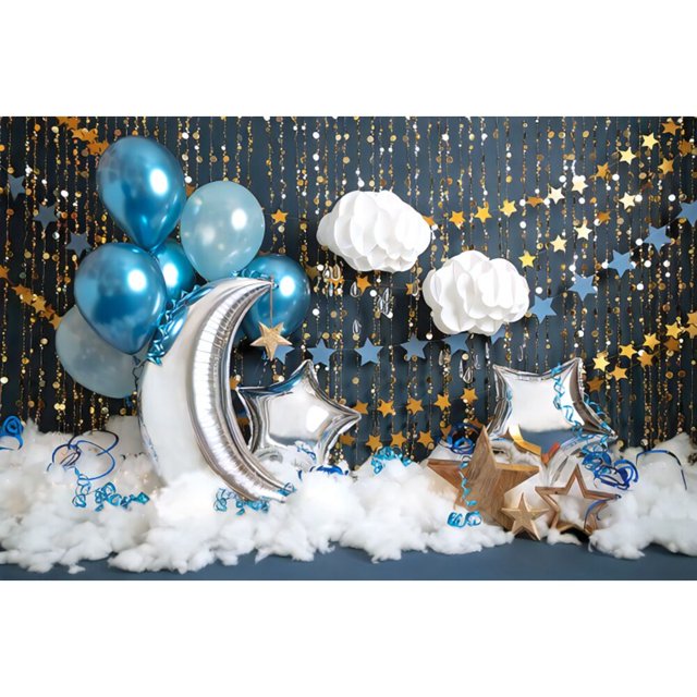 Fondo de fiesta de primer cumpleaños para bebé recién nacido, globo colorido, niña o niño, pastel, accesorios de fotografía para estudio fotográfico