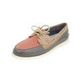 thumbnail image 2 of Sperry Mens A/O 2-Eye Boat Shoes in Blue/Red/Beige, 2 of 6