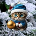 thumbnail image 4 of Adorno navideño de 8 piezas para árbol de Navidad, adorno navideño de acrílico, colgante navideño, adornos colgantes para árbol de Navidad, fiestas, coche, tejas colgantes, 4 of 9