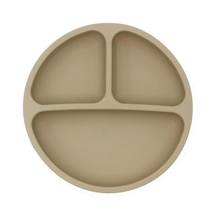 

Worallymy Silicone Dinner Plate Cute Children Anti-fall Feeding Tableware Kids Feeding Bowl