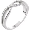 thumbnail image 3 of 14K White 1/6 CTW Diamond Criss Cross Ring in 14k White Gold - Size 7, 3 of 4