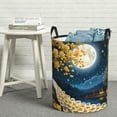 thumbnail image 6 of Sikiie Moonlit Golden Tree Peacock Print Round Dirty Clothes Basket, Waterproof Standing Foldable Storage Basket, for Laundry Room, Bedroom, Bathroom Storage-Medium, 6 of 6