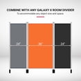 thumbnail image 5 of Proman Products FS17182 Galaxy II Indoor/Outdoor Room Divider (2-Panels, 24" with Panel), Water Repellent Fabric, Metal Frame, 50.25" W x 12" D x 71" H, Beige, 5 of 7