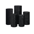 thumbnail image 2 of 5 cubiertas de pedestal cilíndricas para postres, decorativas. Negro, 2 of 9