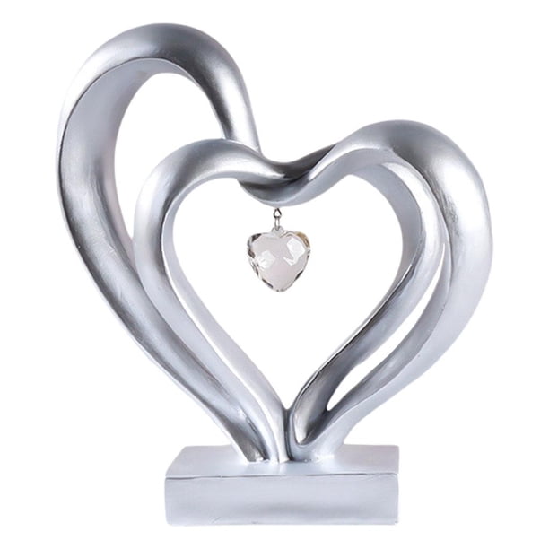 Figuras de resina con forma de corazón abstracto moderno, ideales como regalo de San Valentín. BS8047