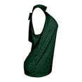 thumbnail image 6 of Duoif Womens Tank Tops, High Neck Sleeveless Top, Loose Fit Beach Vacation Shirt Womens Shirts Blackish Green L, 6 of 7