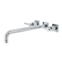 Kingston Brass KS6041DL Concord Two-Handle Wall Mount Roman Tub Faucet, Polished Chrome