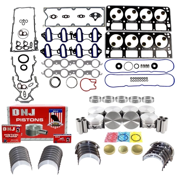 DNJ EK3167 Engine Rebuild Kit Fits Cars & Trucks 2001 Chevrolet GMC Sierra 1500 Silverado 1500 Tahoe Yukon 4.8L OHV V8 16V 294cid VIN V