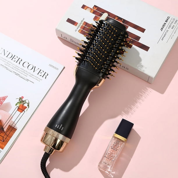 Peine de aire caliente tres en uno, rizador de iones negativos, peine multifuncional para cabello liso, peine de aire caliente perezoso