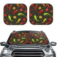 thumbnail image 2 of Xecao Chili2 for Foldable Car Sun Shades (2-Pack) offer sun protection with an easy-fold design for convenient windshield shading., 2 of 7