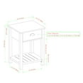 thumbnail image 2 of Country Farmhouse Single Drawer End Table Set in Brushed White, 2 of 6
