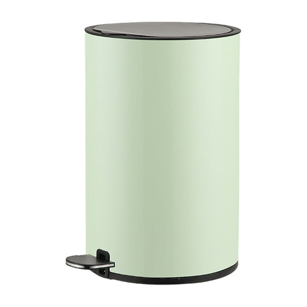 Injueey Cubo de basura de apertura y cierre silencioso, cubo de basura de alta capacidad de aplicación amplia para cocina Suministros de limpieza para el hogar verde