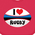 thumbnail image 4 of Inktastic I Love Rugby Sports Ball Boys or Girls Baby Bib, 4 of 4