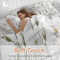 thumbnail image 5 of White Floral Bedding 3 Piece Duvet Cover Set Queen Size, Garden Floral Seasonal Botanical Blooms Soft Microfiber Comforter Cover with Zipper Closure & Pillowcases, Wrinkle & FadeResistant Quilt Cover, 5 of 9