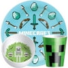 Kids Dinnerware Set Minecraft, Includes Plate, Bowl, and Tumbler, Non-BPA Made of Durable Melamine Material and Perfect for Kids (3-Piece Set)