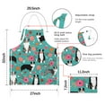thumbnail image 7 of Australian Shepherd Dog and Flower Apron-Garden Aprons for Women with Pockets-Cotton Linen Waterproof Kitchen Cooking Gardening Aprons Adjustable for Kitchen,Cooking,BBQ and Salon 33x27 Inch, 7 of 7