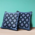 thumbnail image 4 of Mandala Floral Tiles Indoor/Outdoor Pillow with Removable Cover in Blue Black Pink26x26, 4 of 6
