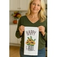 thumbnail image 2 of Natco Happy Fall Kitchen Towels Sunflower 2-Pack Set White Dual Sided Dishtowels, 2 of 8