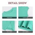 thumbnail image 3 of CURBODO Women's Summer 2 Piece Sets Lounge Travel Outfits Crewneck Sleeveless Tank Matching Lined Split Skirt Shorts Trendy Sweatsuits, 3 of 5