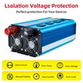 thumbnail image 4 of LVYUAN 2000W 4000W Pure Sine Wave Power Inverter DC 12V to AC 110V 120V Car Converter 3 AC Outlets + 4 USB LCD Display with Remote Control for Car, RV, Camping & Home Backup Blue, 4 of 10