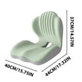 thumbnail image 3 of Bxaolu Ergonomic Seat Cushion for Office Chair, Car Seat, Gaming Chair, Dining Chairs, Back Support Integrated&nbsp;Seat Cushions for Long Seat, Green, 3 of 5