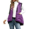 thumbnail image 3 of Women's Vests Puff Vest for Women Zipper Sleeveless Womens Vests Lightweight Fall Outfits Puffy Coats for Women, 3 of 8