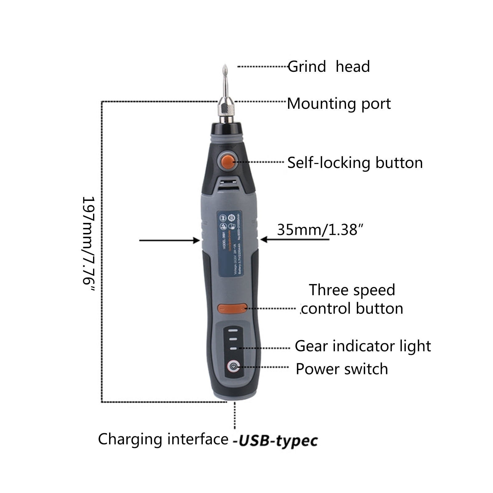 USB Cordless Rotary Tool Woodworking Engraving Pen For Jewelry Metal Glass Wireless Drill
