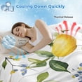 thumbnail image 3 of Summer Lemon Cooling Blanket, Lightweight Breathable Summer Throw Blanket with Double Sided Cold Effect, Yellow Botanical Spring Floral Blue Picnic Beach Blankets Bed Sheet for Hot Sleepers 50"x60", 3 of 8
