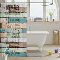 thumbnail image 2 of Happy Camping Print Bathroom Fabric Shower Curtain Set Camping Travel Car Shower Curtain Camper Theme Bath Curtain for Vintage Wooden Waterproof Curtains Stalls Bathtubs Decor 72"x72", 2 of 6