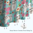 thumbnail image 6 of Bichon Dog Blue Florals Shower Curtain 72"x72" ,Bathroom Decorative Shower Curtains Set with 12 Hooks,Modern Waterproof Washable Shower Curtain, 6 of 6