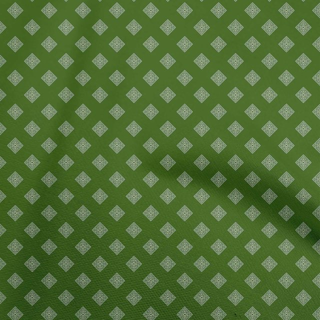 oneOone Velvet Green Fabric Geometric Sewing Material Print Fabric By The Yard 58 Inch Wide