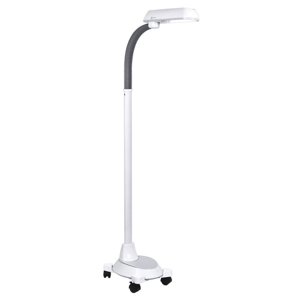 OttLite Floor Lamp With Wheels, White