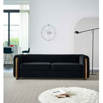 Ucloveria 84" 3-Seater Couch Velvet Mid Century Upholstered Sofa