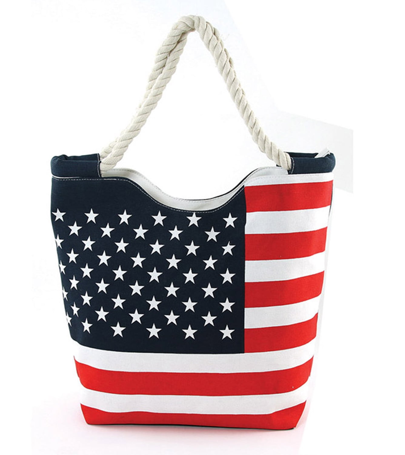 red white and blue tote bag