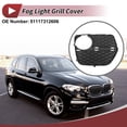 thumbnail image 2 of Cubiertas de inserción para luz antiniebla de parachoques delantero de Unique Bargains para BMW X6 2012-2014 ABS No.51117312606 Negro, 2 of 7