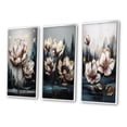 thumbnail image 3 of Designart "Tulip Cascade Pink III" Floral Tulip Framed Wall Art Set Of 3 - Pink Tulip Frame Gallery Set For Office Decor, 3 of 7