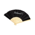 thumbnail image 4 of de boda para damas, accesorio clásico elegante para disfraz, de mano con estampado de letras para espectáculo de baile de pared, boda, Negro, 4 of 9