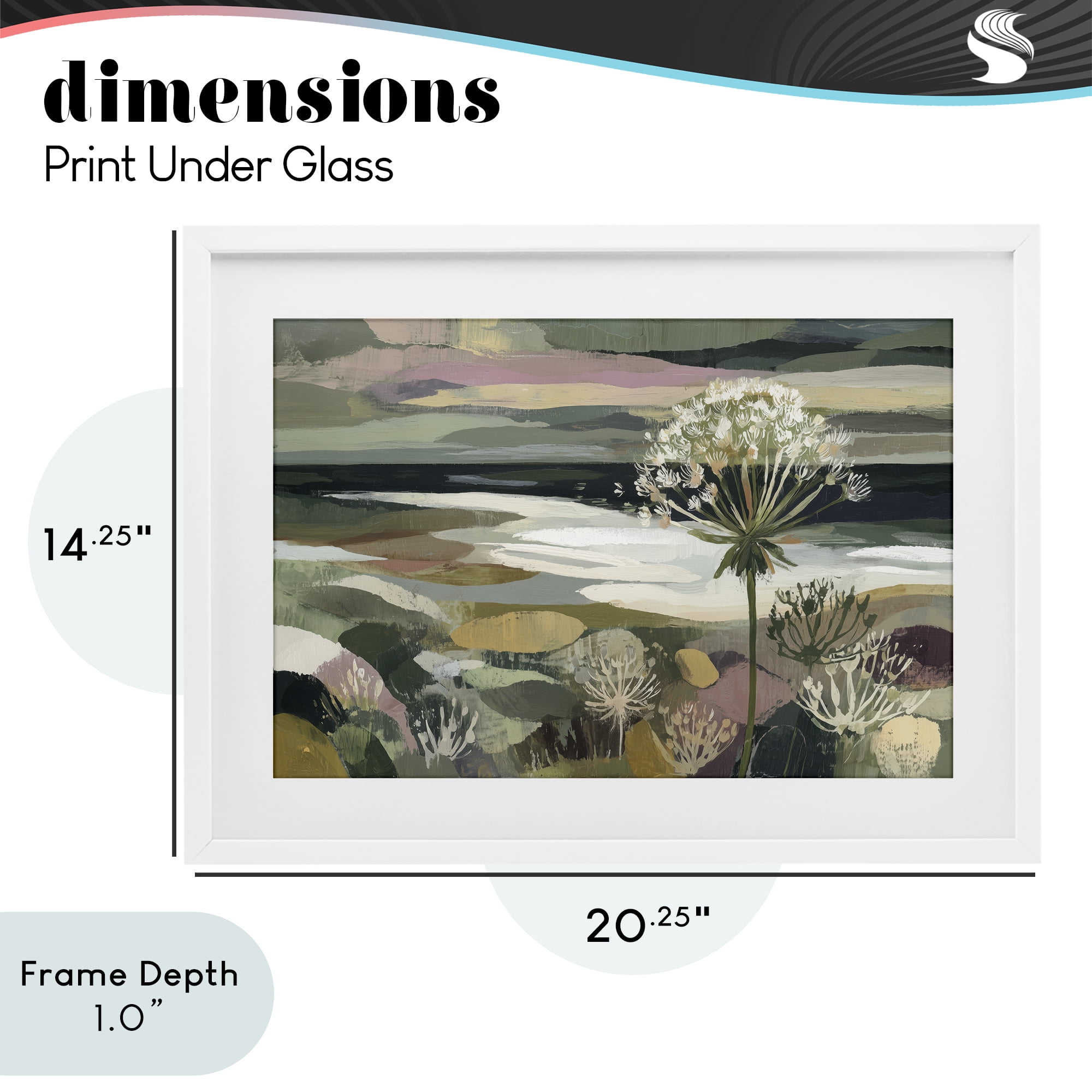 Stupell Industries Dandelion in Misty Meadow White Framed Print Under Glass, design by Chromatic Storm Studio