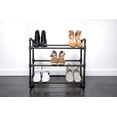 thumbnail image 3 of Real Home Innovations 3-Tier Heavy Duty Shoe Rack, Metal, Black, 3 of 8