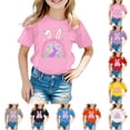 thumbnail image 3 of Girls Easter T Shirts Classic Comfy Brown Eggs Tractor Easter Story Tshirt 2026 Kids Happy Easter Crew Neck Short Sleeve Tee Tops, 3 of 5