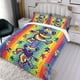 thumbnail image 3 of Osos Bailarines Conjunto de sábanas temático, trío de piezas, cómodo y amigable con la piel, diseño único, regalo de decoración para el hogar para familiares, amigos y fans,173cm *218cm, 3 of 6