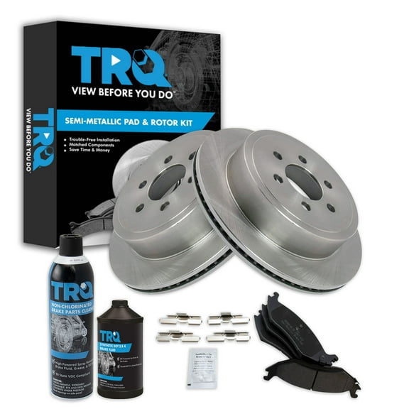 TRQ Rear Brake Pad & Rotor Kit BKA20619 Fits Select 2003-2003 Dodge Durango