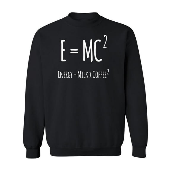 E = Mc�  Sweatshirt Men -Image by Shutterstock, Male XX-Large